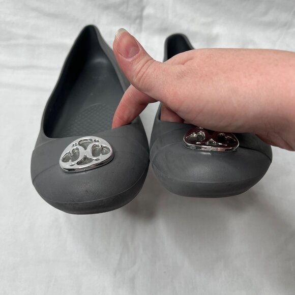 Crocs Womens Gianna Disc Gray Slip On Comfort Ballet Flats Size 9 - Picture 6 of 10
